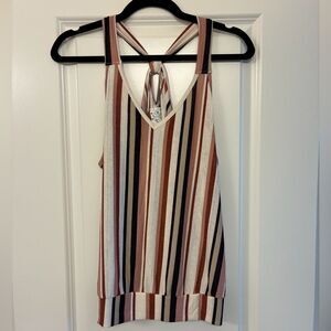 ANTHROPOLOGIE NAÏF V-Neck Knit Blouse Striped Women’s Size XL